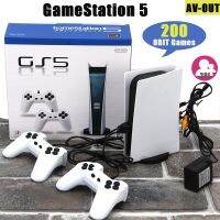 Dropshipping คอนโซลเกม GS5 8บิตผู้เล่นเกมส์แบบมีสาย USB 200เกมคลาสสิกเกมเอาท์พุท AV TV คอนโซลเกมสำหรับเด็ก