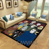 Horror Movies Characters3D Printed Cars Soft Flannel Rugs Anti-slip Large Rug Car Home Decoration for Living Room Bedroom