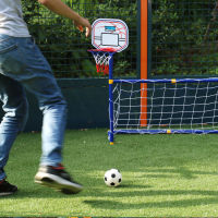 2 In 1 Outdoor Sports Kids Football Goal Boys Soccer Toy Mini Basketball Children Basketball Hoop Parent-child Fun Games Toys