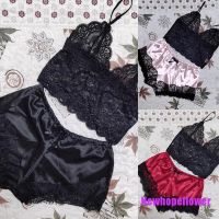 NFPH❀ 2Pcs Womens Lace Sleepwear Lingerie Tops Shorts Set Babydoll Pajamas Nightwear