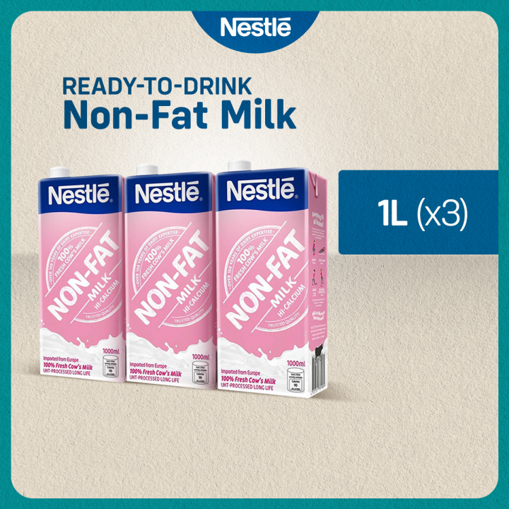 NestlÉ Non Fat Milk 1l Hi Calcium Pack Of 3 Lazada Ph