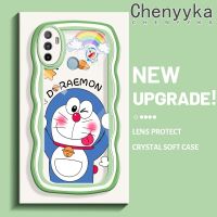 Chenyyka เคสสำหรับ OPPO A53 2020 4G A53s 4G A11s A33 A32 2020 เคสการ์ตูนโดราเอมอนน่ารักใหม่ มาการอนคลื่นขอบนุ่มเคสมือถือกันกระแทกแบบใสความคิดสร้างสรรค์เคสโปร่งใสกล้องถ่ายรูปซิลิกาเจลฝาครอบป้องกัน"