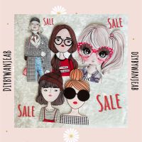 ?SALE? ตัวติดตกแต่ง ไม่มีกาว GIRL COLLECTION อาร์มติดเสื้อ ตัวเย็บติดเสื้อ ตัวเย็บติดผ้า ติดกระเป๋า ติดรองเท้า