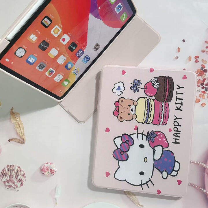 เคสกันกระแทก-hello-kitty-gen7-gen8-gen9-10-2-air1-air2-gen5-gen6-9-7-gen10-มีช่องใส่ปกกา-pro11-air3-10-5-pro-10-5-air4-air5-10-9-เคสหมุนได้