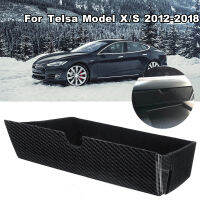 คาร์บอนสไตล์คอนโซลกลางกล่องเก็บลิ้นชักถาดสำหรับ Tesla รุ่น X รุ่น S 2012 2013 2014 2015 2016 2017 2018