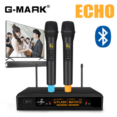 บลูทูธไมโครโฟนไร้สาย G-MARK ฐาน3มืออาชีพ UHF แบบไดนามิกไมค์พัดโบกผลสำหรับ Sound Bar พรรค KTV แต่งงานคำพูดโรงเรียน