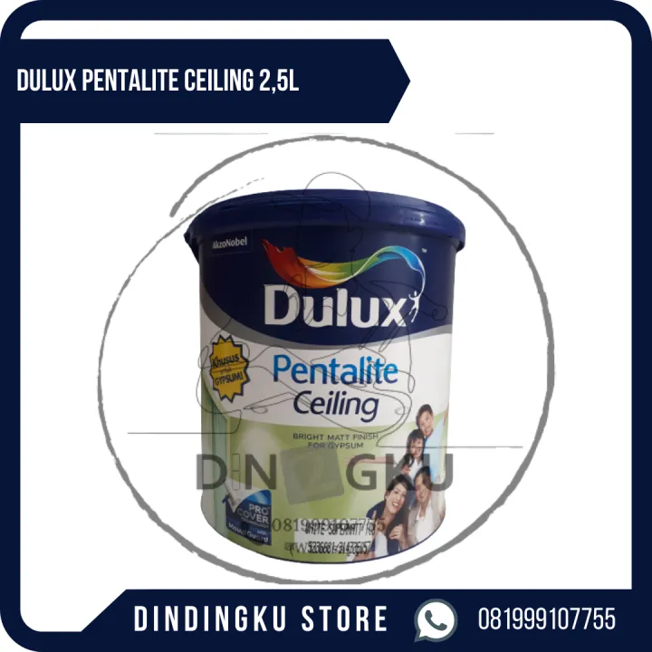 Dulux Pentalite Ceiling Cat Khusus Plafon Gypsum White Supermatt 5 Kg Lazada Indonesia 2145