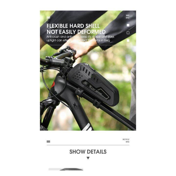 west-biking-waterproof-touch-screen-cycling-bag-top-front-tube-frame-mtb-road-bike-bag-bicycle-front-bag-bicycle-top-tube-bag-black