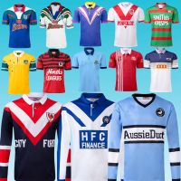 RETRO RUGBY JERSEY WARRIORS STORM BEARS DRAGONS RABBITOHS BLUES AUSTRALIA COWBOYS ROOSTERS MAROONS SHARKS BULLDOGS Size: S-5XL