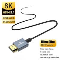 MOSHOU HDMI 2.1 8K 60Hz Ultra Slim Flexible Micro HDMI to HDMI 4K 120Hz HDMI to HDMI for Camera Xbox PS5 Samsung QLED TV Laptop Adapters Adapters