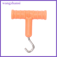 Wangzhansi เครื่องมือดึงเอ็นตกปลาคาร์พแบบ T-Stype ตัวดึงตะขอสำหรับติดเบ็ดอุปกรณ์อุปกรณ์ตกปลาคาร์พ