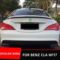 Rear Trunk Lid Boot Ducktail Lip Car Spoiler Wings For Mercedes Benz CLA W117 AMG Sedan 4 Door 2014 15 16 17 18 ABS Black Carbon