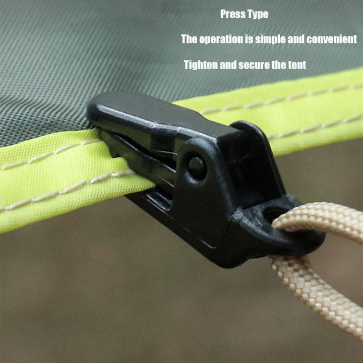 black-tarpaulin-plastic-crocodile-beak-fixed-buckle-outdoors-tent-clip