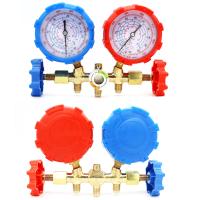 [HOT XIJXLKLKWMN 516] สารทำความเย็น Manifold Gauge ชุด A/c เครื่องปรับอากาศเครื่องมือท่อและตะขอสำหรับ R410a R32 R-404A R-134a Manifold Gauge Air