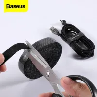 Baseus 1M/2M/3M Cable Organizer USB Cable Tie Wire Winder Nylon Tape 50cm For iPhone Lightning / Micro Usb / Type c Free Length Cable Clip Office desktop Management