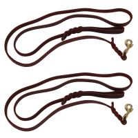 2X 2M Long Leather Braided Pet Dog Walk Traction Collar Strap Training Leash Lead