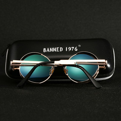 2020 Retro Round Metal HD Polarized Punk Steampunk Sunglasses For Women Men,Vintage Sun Glasses Oculos De Sol Meminino Masculino