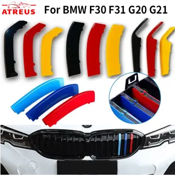 3x Grille COVER STRIPES for BMW 3 Series (G20) 2019> in Colors M