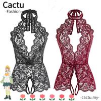 COD DSFGERTERYII CACTU Fashion Women Transparent Lace Ladies Crotchless Bodysuit Lingerie