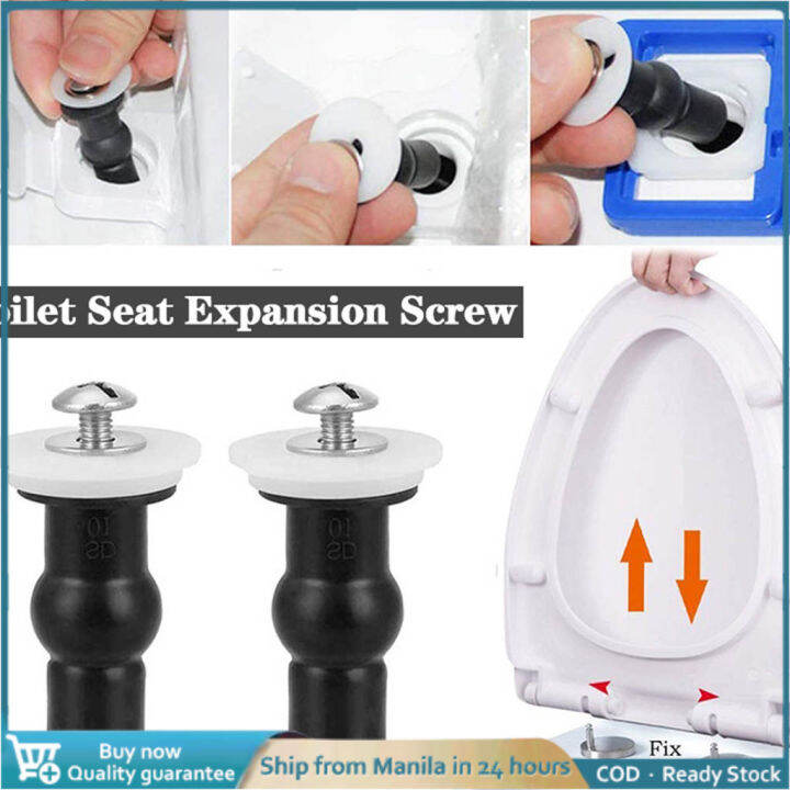 2pcs Toilet Seat Expansion Screw Toilet Seat Hinges Bolt Fixings Fix