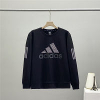 ร้อนที่มีคุณภาพสูงเดิม AdidasˉNEW ใหม่เสื้อกันหนาวผู้ชายและผู้หญิงโลโก้คลาสสิกกีฬาสบายๆรอบคอเสื้อสวมหัวทุกการแข่งขัน