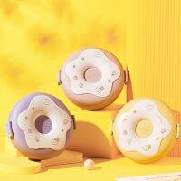 Donut Bento Cartoon Leakproof with Fork Fruit 3 Compartment Microwavable Food Office Kid