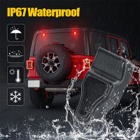 Car Rear Window Glass Hinge Cover With LED Brake Light Rear Car Window Hinge Cover For Jeep Wrangler JK 2007-2017 JL JLU 201