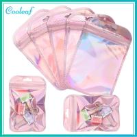 COOLEAF 50pcs/bag มีรูแขวน ผนึก สีรุ้ง ถุงปิดผนึกด้วยตนเอง ถุงบรรจุภัณฑ์ กระเป๋าซิป ถุง OPP