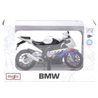 Maisto 1:12 BMW S1000RR พร้อมขาตั้งยานพาหนะหล่อสะสมงานอดิเรกรถจักรยานยนต์ของเล่นรุ่น