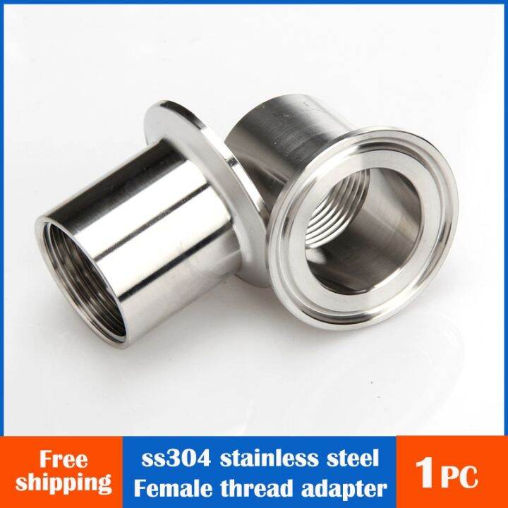 Raccord Tri-Clamp 1/2" NPT Femelle - Acier Inox 304, Virole OD 64mm - Pour Tuyauterie Propre Et Pure