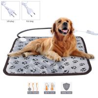 derZ441 ยอดฮิต - / Pet Electric Heating Pad Dog Cushion Cat Winter Warmer Pad Waterproof Adjustable Temperature Dog Mats Us/eu Plug New