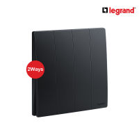 Legrand สวิตช์สองทาง 4 ช่อง สีดำ 4G 2Ways Switch 16AX รุ่นมาเรียเซนต์ | Mallia Senses | Matt Black | 281007MB | สั่งซื้อได้ที่ร้าน Ucanbuys