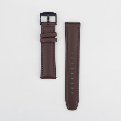 22mm Replacement Brown Leather and Silicon Strap for Huawei Watch 2pro GT Watch Band