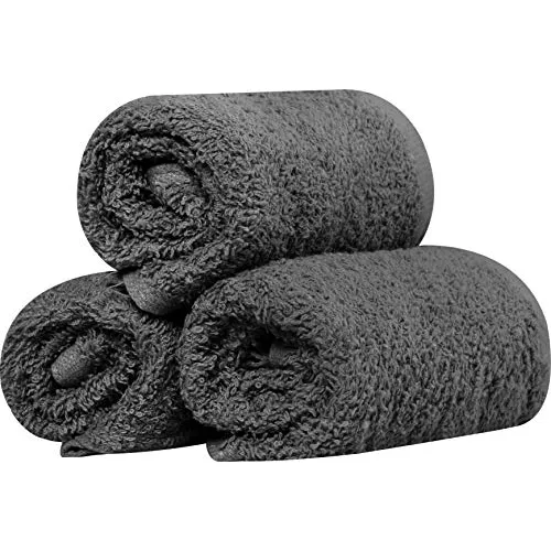 Utopia Towels Kitchen Bar Mops Towels, Pack of 12 Towels - 16 x 19 Inches,  100% Cotton Super Absorbent Grey Bar Towels, Multi-Purpose Cleaning Towels