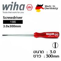 WIHA  ไขควงปากแบน classic ด้ามแดง 186  No.00207 ขนาด 3.0x300mm