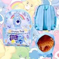 พร้อมส่ง กระเป๋าเป้เด็ก 15นิ้ว หนังPU ลายแคร์แบร์ กระเป๋าเป้เด็กประถม Carebears