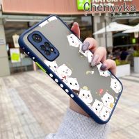 เคส Chenyyka สำหรับ Xiaomi Redmi โน๊ต11 Pro Note 11e Pro Note 11 Pro + 5G เคสการ์ตูนแมวน่ารักบาง Frosted ดีไซน์ใหม่แข็งกันแรงกระแทกโทรศัพท์ขอบนิ่มแฟชั่นกรอบซิลิโคนคลุมทั้งหมดฝาครอบป้องกันเลนส์กล้อง