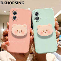 DKHORSING เคสโทรศัพท์แฟชั่นปกป้องกล้อง OPPO A78 5G กันกระแทกผิวสัมผัสเคสนิ่ม TPU OPPOA78กับที่วางที่ตั้งรูปหมีการ์ตูนน่ารัก