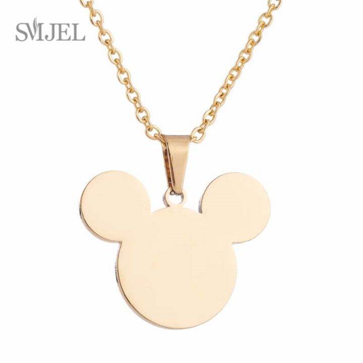 jdy6h-stainless-steel-necklaces-for-women-jewelry-mini-animal-rabbit-necklace-heart-beat-dog-paw-print-collier-femme-wholesale