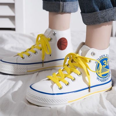 ₪□  2023 fall in tennis shoes for men and women lovers high han edition students help female canvas shoes joker ins flat sandals