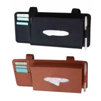 △✤ Universal Rear Seat Napkin Holder Pocket Paper Box Holder Auto Organizer Tissue Box Card Storage Wool Felt Hanging