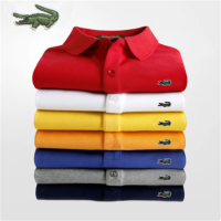 High-quality mens cotton embroidered polo shirt summer new high-end business leisure lapel short-sleeved T-shirt shirt S-6XL Towels