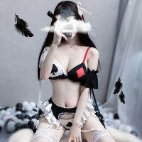 Card clown female three-point sexy underwear cos two-dimensional uniform seduction nightdress three points YXFU