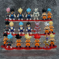 21pcslot Mini Figure Super Saiyan Goku Vegeta Action Figures DBZ Dolls Model Toys Gifts