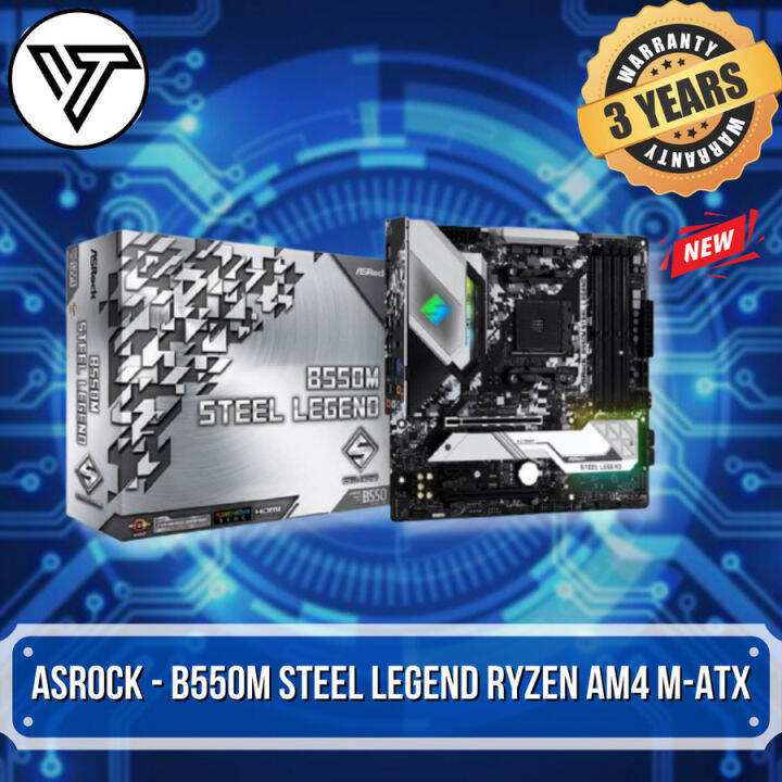 Motherboard ASROCK B550M STEEL LEGEND Ryzen AM4 Micro ATX Lazada
