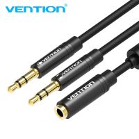 Vention Earphone Splitter untuk Komputer Laptop 3.5Mm Perempuan untuk 2 Male 3.5Mm Mic Headphone Kabel Ekstensi Audio Y kabel Splitter