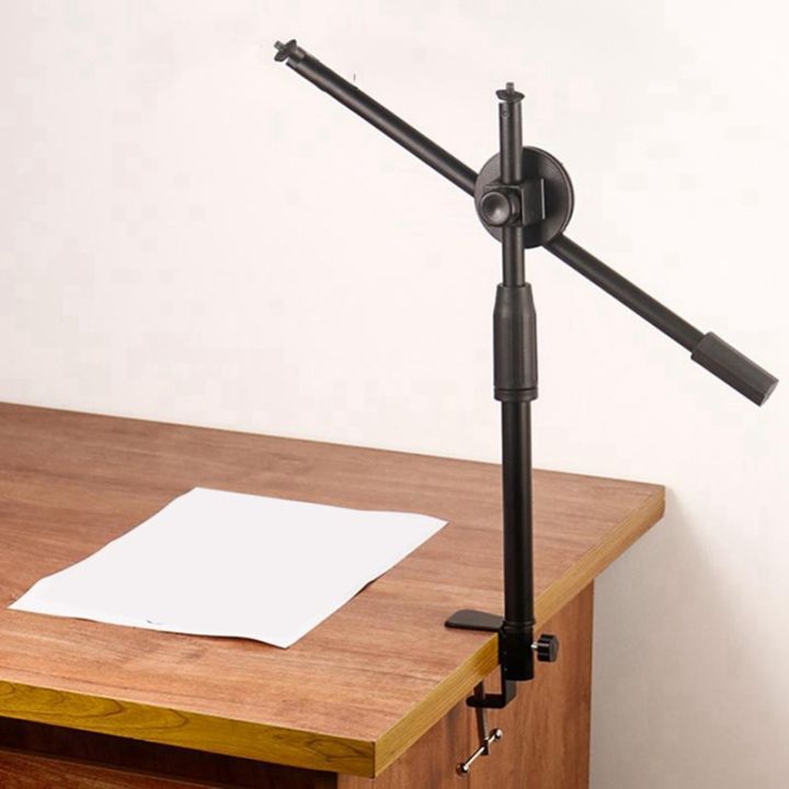 2x-microphone-stand-desk-microphone-bracket-phone-tripod-boom-arm-adjustable-3-8-1-4-inch-screw-live-equipments-1