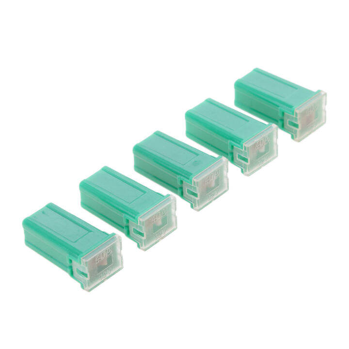 Hicaee 5 Pieces Car FLFM Standard Female Push In Cartridge Fuses 40AMP
