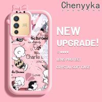 เคส Chenyyka สำหรับ VIVO V23 5G S12 5G V23i 5G เคสลายการ์ตูนสนูปี้สีสันสดใสเคสเลนส์กล้องถ่ายรูปลายสัตว์ประหลาดน้อยน่ารักเคสความคิดสร้างสรรค์โปร่งใสเคสกันกระแทกแบบใสนิ่มปลอกซิลิโคน