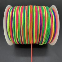 0.5/0.8/1.0/1.5mm Rainbow Colors Nylon Cord Thread Chinese Knot Macrame Cord Bracelet Braided String For Shamballa Rope General Craft